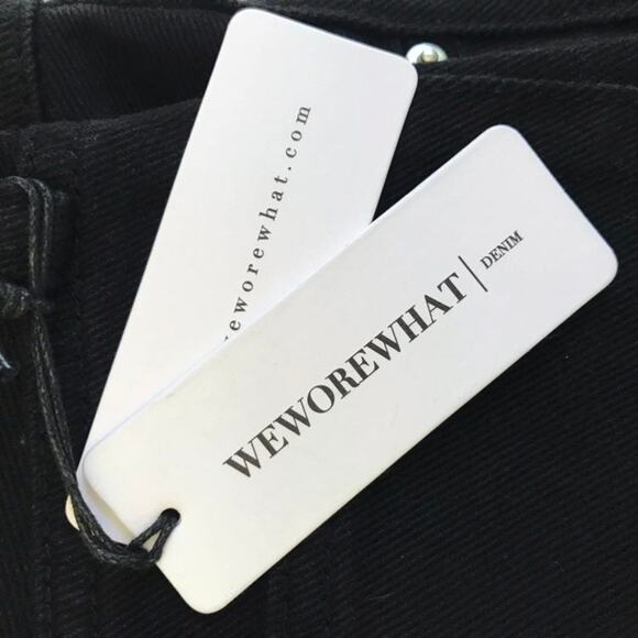 WEWOREWHAT Danielle Jeans Crystal Button Up Black Jeans Size 25 NWT NEW - Picture 9 of 9